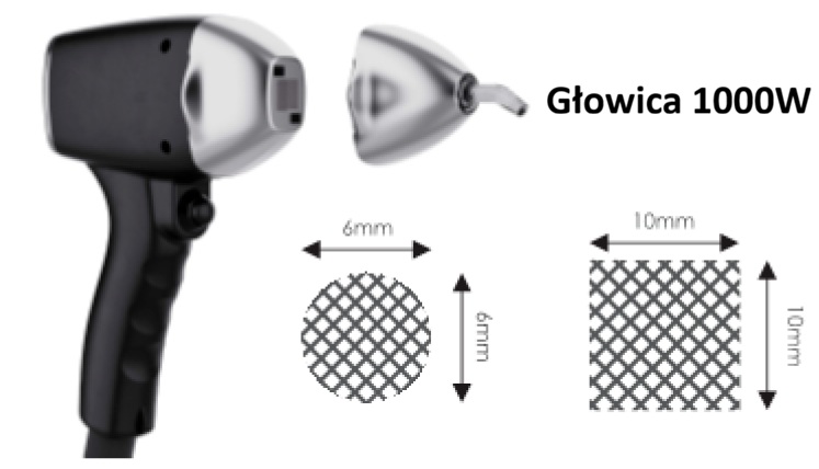 Druga głowica 1000 W lasera DiodeLux PRO